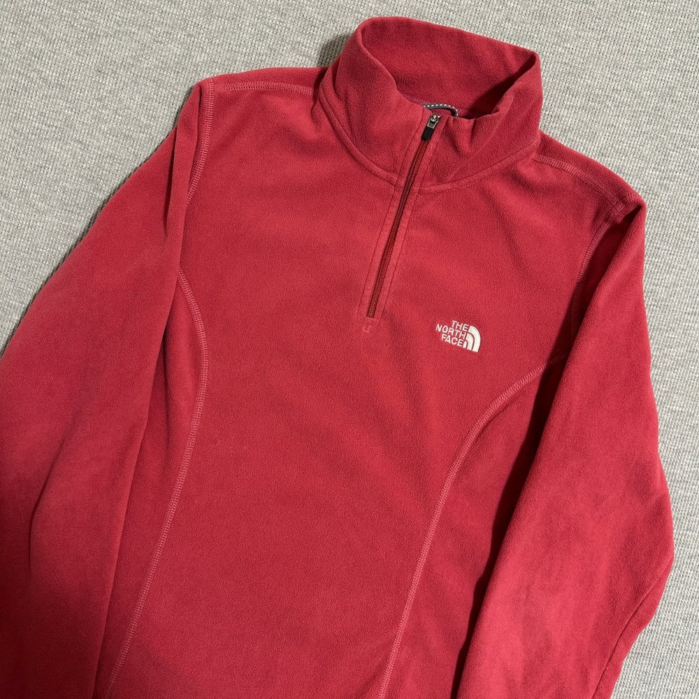 The North Face Pink TKA 100 Glacier 1/4 Zip Fleece Pullover‎ ALJO Womens Size M